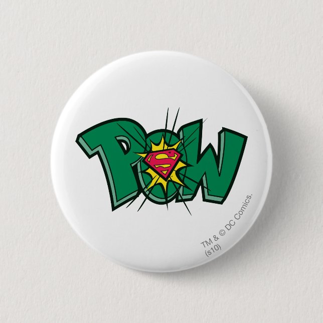 Badge Rond 5 Cm Pow (Devant)