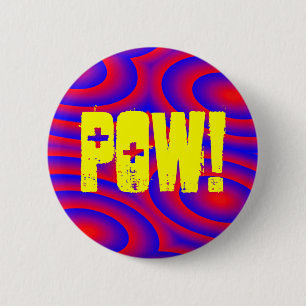 BADGE ROND 5 CM POW !