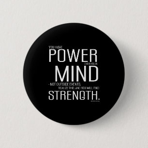 Badge Rond 5 Cm Power Over Your Mind Marcus Aurelius Stoic Philoso