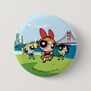 Badge Rond 5 Cm Powerpuff Girls Super Fierce