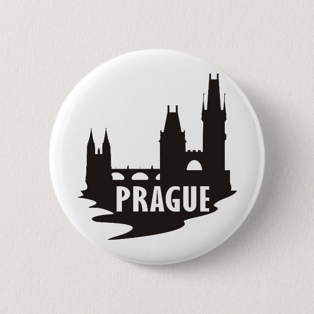 Badge Rond 5 Cm Prague (Devant)