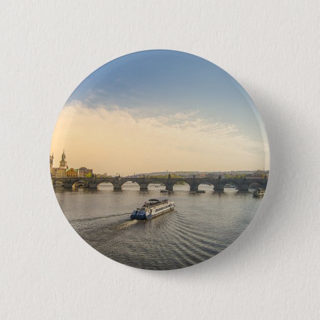 Badge Rond 5 Cm Prague (Devant)
