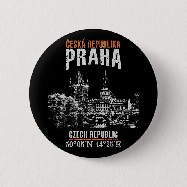 Badge Rond 5 Cm Prague (Devant)