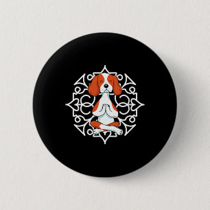 Badge Rond 5 Cm Praticien de yoga de chien de compagnie Beagle Paw