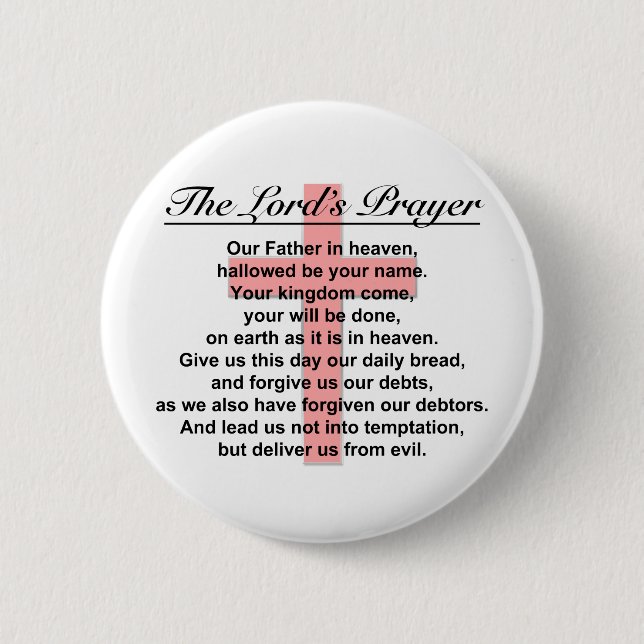 Badge Rond 5 Cm Prayer du seigneur (Devant)