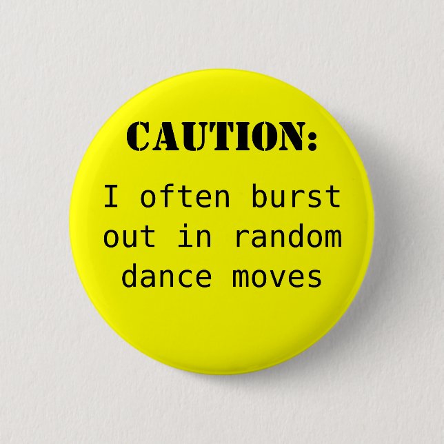 Badge Rond 5 Cm Précaution : (Devant)
