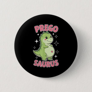 Badge Rond 5 Cm Pregosaurus Cute Retro Mommy Dinosaur Grossesse An