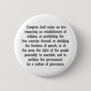 Badge Rond 5 Cm Premier amendement