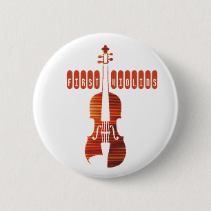 Badge Rond 5 Cm Premier bouton de violons