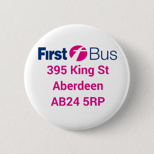 Badge Rond 5 Cm Premier insigne de bus