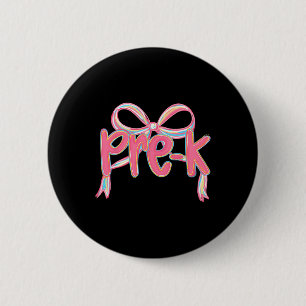 Badge Rond 5 Cm Premier jour de pré-maternelle bouquet floral pour