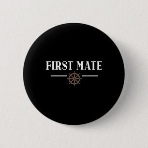 Badge Rond 5 Cm Premier Officier Pour Amoureux De Bateaux Ou Capit
