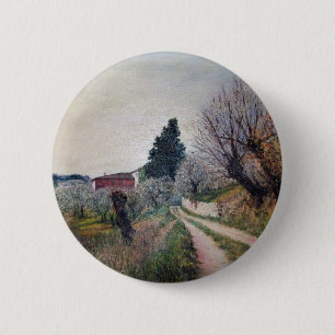 Badge Rond 5 Cm PREMIER PRINTEMPS EN GOUVERNALAIS / Paysage Toscan