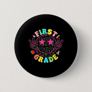 Badge Rond 5 Cm Premier Sourire De Première Année Visage Retour À 