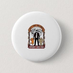 Badge Rond 5 Cm Premier T-shirt de papa Halloween Vintage Famille