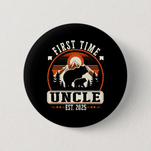 Badge Rond 5 Cm Première Fois Oncle Est 2025 Pour Nouveau Père Drô