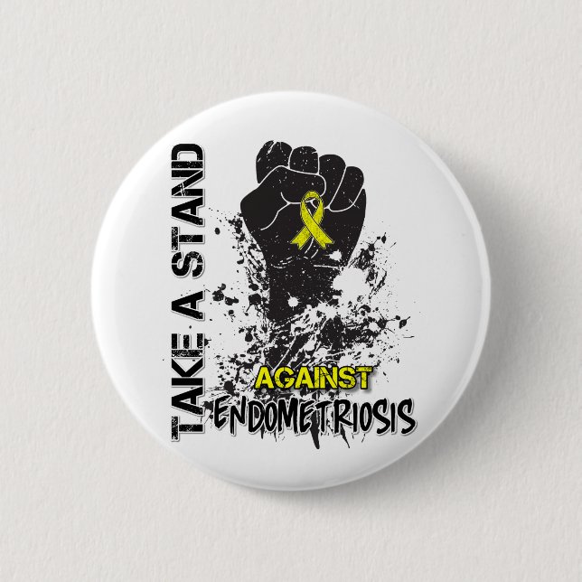 Badge Rond 5 Cm Prendre position contre l'endométriose (Devant)