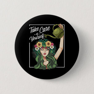 Badge Rond 5 Cm Prenez soin de vous-même amour corps Ment positif