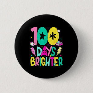 Badge Rond 5 Cm Préparatoire 100 Jours Plus Lumineux 100ème Jour d