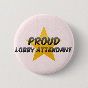 Badge Rond 5 Cm Préposé fier de lobby