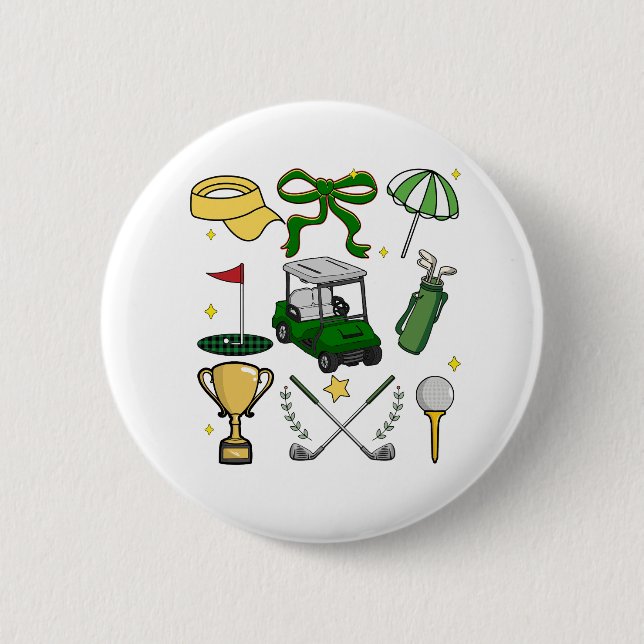 Badge Rond 5 Cm Preppy Golf Coquette (Devant)