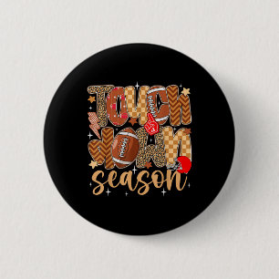 Badge Rond 5 Cm Preppy Touch Down Saison Automne Jeu de Football A