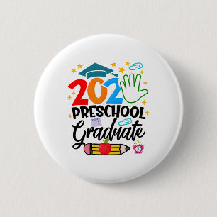 Badge Rond 5 Cm Préscolaire Diplômé Pré-k Grad 2025 Préscolaire Gr