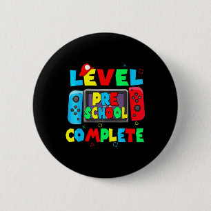 Badge Rond 5 Cm Préscolaire Terminé Dernier Jour De L'École Vidéo 