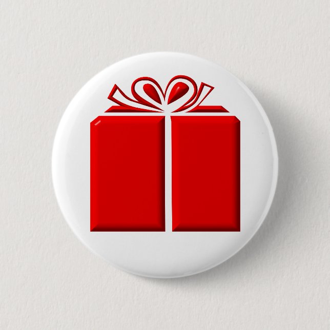 Badge Rond 5 Cm Présence rouge avec arc (Devant)