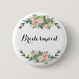 Badge Rond 5 Cm présentatrice florale