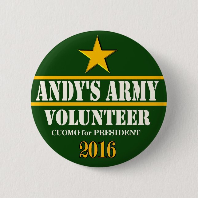 Badge Rond 5 Cm Président 2016 d'Andrew Cuomo (Devant)