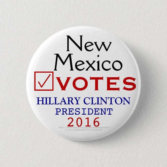 Badge Rond 5 Cm Président 2016 de Hillary Clinton de vote du (Devant)