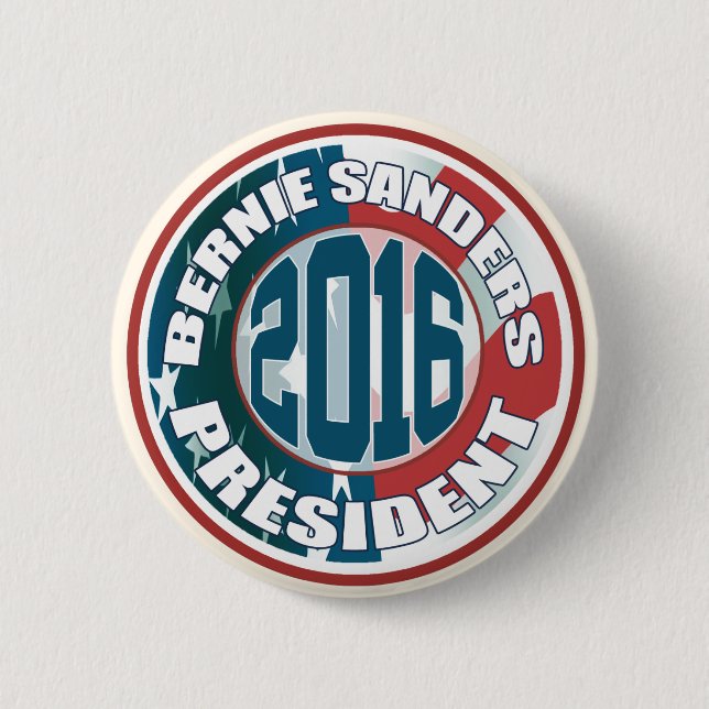 Badge Rond 5 Cm Président 2016 de ponceuses de Bernie (Devant)