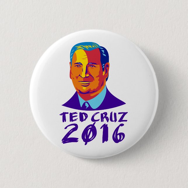 Badge Rond 5 Cm Président 2016 de Ted Cruz rétro (Devant)