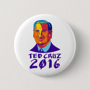 Badge Rond 5 Cm Président 2016 de Ted Cruz rétro