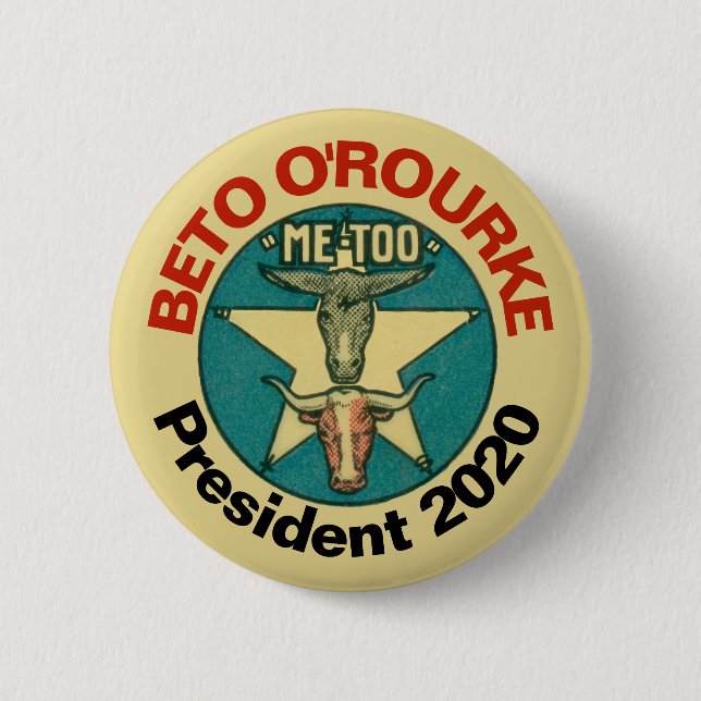 Badge Rond 5 Cm Président 2020 de Beto O'Rourke (Devant)