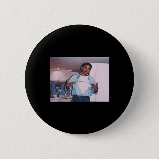 Badge Rond 5 Cm Président Barack Hussein Obama (Devant)