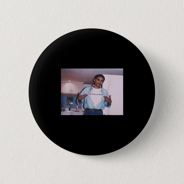 Badge Rond 5 Cm Président Barack Hussein Obama (Devant)