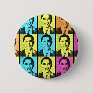 BADGE ROND 5 CM PRÉSIDENT BARACK OBAMA.