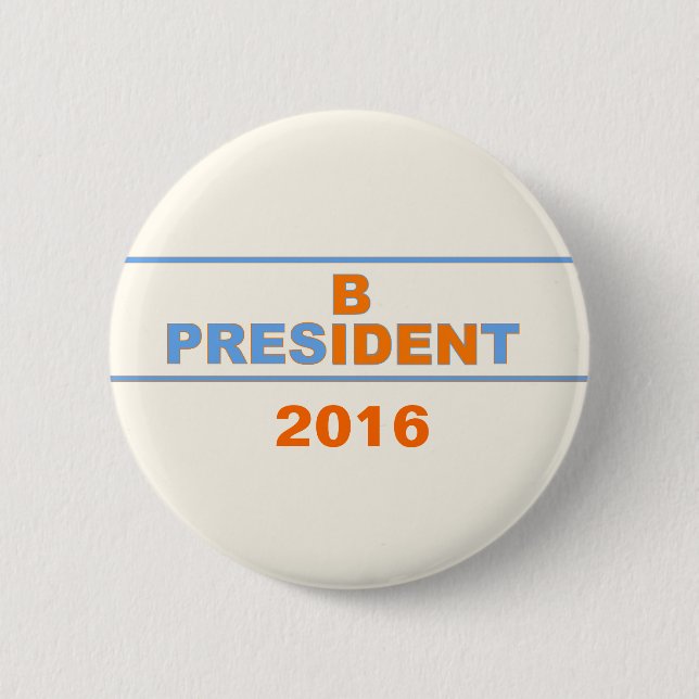 Badge Rond 5 Cm Président Biden 2016 (Devant)