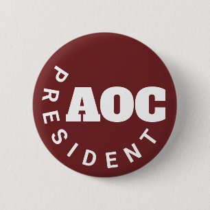 Badge Rond 5 Cm Président de l'Alexandrie Ocassio-Cortez