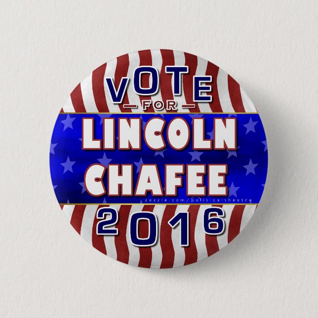 Badge Rond 5 Cm Président de Lincoln Chafee élection 2016 (Devant)