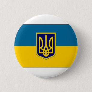 Badge Rond 5 Cm Président de l'Ukraine au drapeau de mer