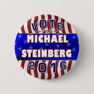 Badge Rond 5 Cm Président de Michael Steinberg élection 2016