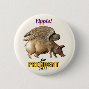 Badge Rond 5 Cm Président de Pigasus de vote en 2012