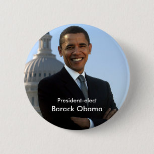 Badge Rond 5 Cm Président désigné - Barack Obama Buton