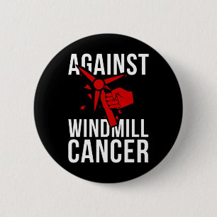 Badge Rond 5 Cm Président Drôle - Contre le Cancer de l'Éolienne