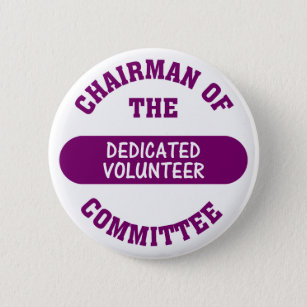 Badge Rond 5 Cm Président du Comité des volontaires dévoués
