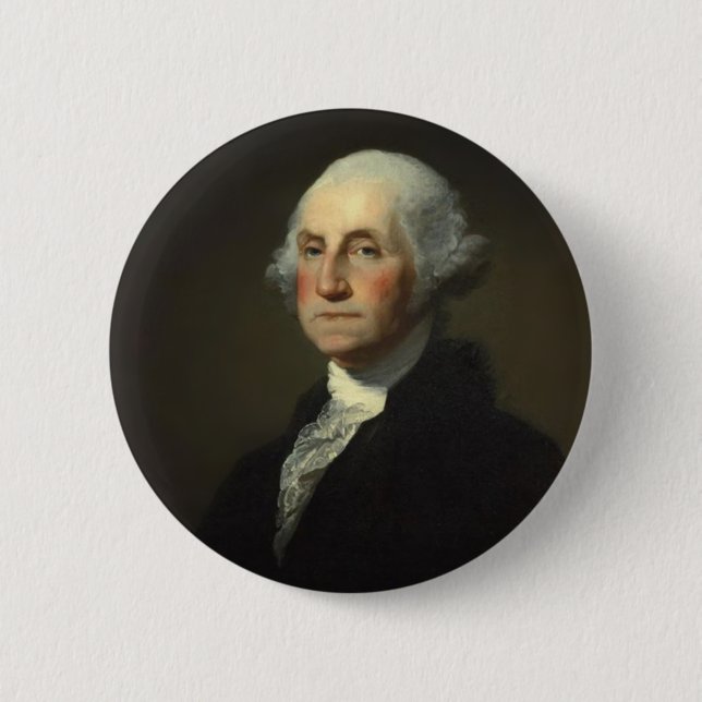 Badge Rond 5 Cm Président George Washington (Devant)