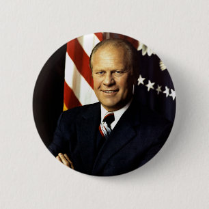 Badge Rond 5 Cm Président Gerald Ford Portrait